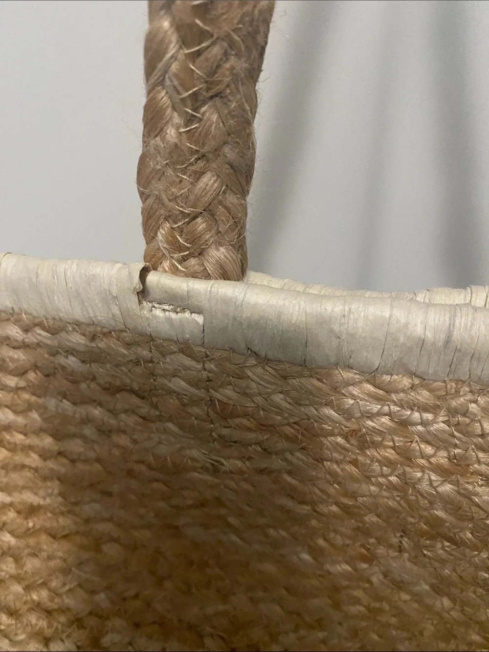 Chico’s Woven Straw Tote with Yellow & White Floral Detail